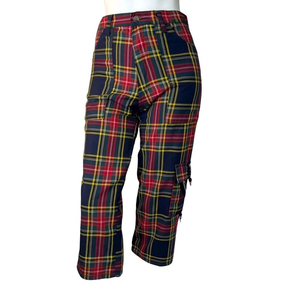 Vintage Tiger of London Plaid Cargo Pants High Waisted Bondage Punk Rock 30 - Picture 2 of 16